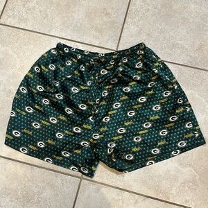 Vintage NFL Green Bay Packers Satin Boxer Shorts XXL